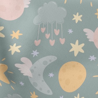 Cute Stars Moon Clouds Stretch Ponte