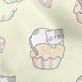 Cat On Cupcake Micro Fleece