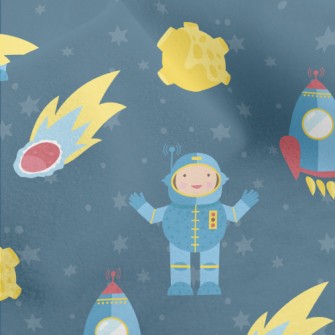 Rockets And Astronauts Micro Fleece