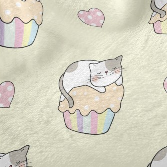 Cat On Cupcake Minky