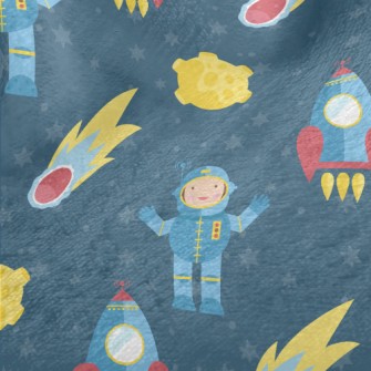 Rockets And Astronauts Minky