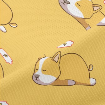 Sleeping Corgi Piqué