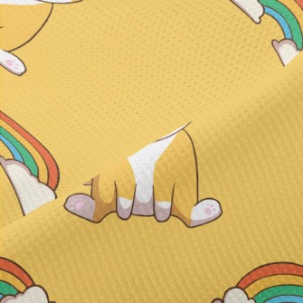 Rainbow And Corgi Piqué