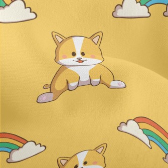 Rainbow And Corgi Lightweight Performance Linen