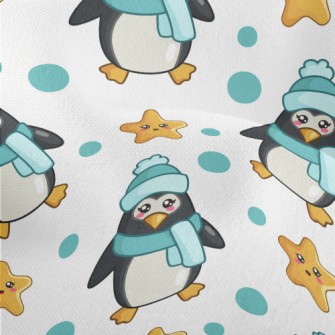 Blue Winter Penguin Lightweight Performance Linen