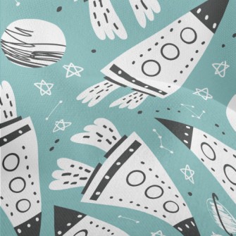 Rocket Flying Into The Sky Lightweight Performance Linen