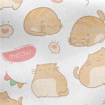 Cat Daily Life Jersey Backed Fleece