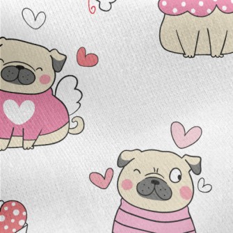 Ambiguous Loving Dog Jersey Backed Fleece