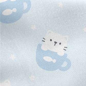 Youyou Coffee Cat Jersey Backed Fleece