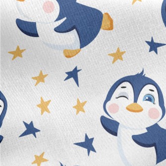 Dancing Penguin Jersey Backed Fleece