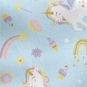 Dessert-loving Unicorn Jersey Backed Fleece