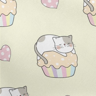 Cat On Cupcake Pongee