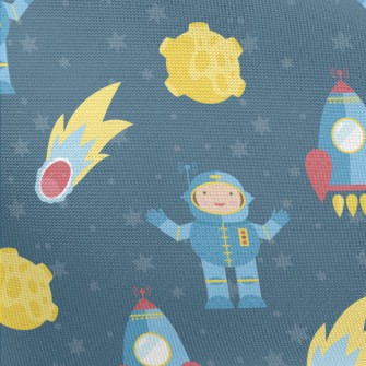 Rockets And Astronauts Pongee