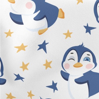 Dancing Penguin Lightweight Cotton Poplin