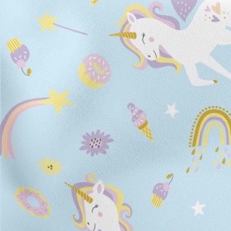 Dessert-loving Unicorn Lightweight Cotton Poplin