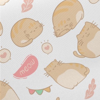 Cat Daily Life Midweight Cotton Poplin