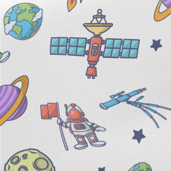 Satellites And Space Explorati Midweight Cotton Poplin