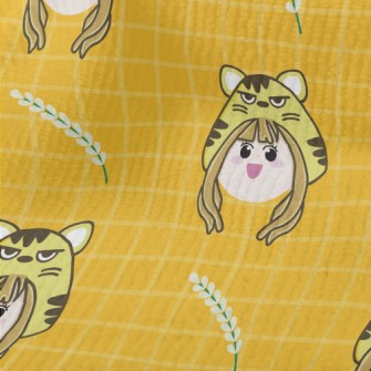 Girl Wearing Tiger Mask Terry