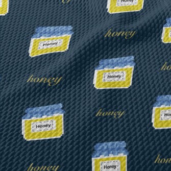 Sweet Honey In Pixel Style Birdseye Piqué