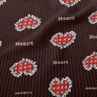 Pixel Style Love Gem Birdseye Piqué
