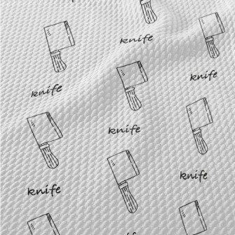 Kitchen Knife With Simple Line Birdseye Piqué