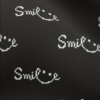 Pixel Style Smile English Chiffon