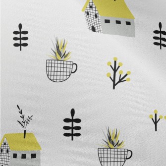 Simple Style House Teacup Chiffon