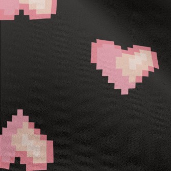 Pixel Style Pink Love Heart Chiffon