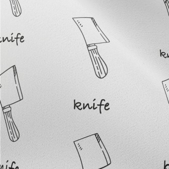 Kitchen Knife With Simple Line Chiffon