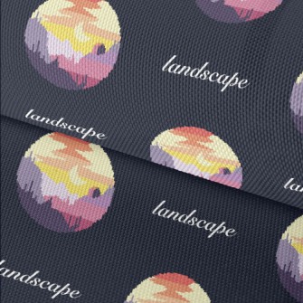 Beautiful Sunset In Pixel Styl Waterproof Oxford