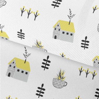 Simple Style House Teacup Waterproof Oxford