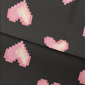 Pixel Style Pink Love Heart Waterproof Oxford