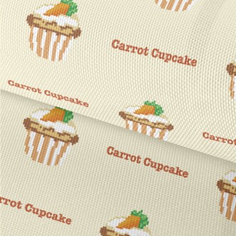 Pixel Style Carrot Cupcake Waterproof Oxford