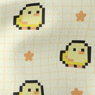 Pixel Cute Chicken Waterproof Canvas