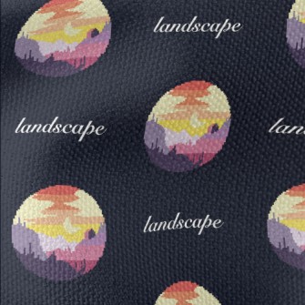 Beautiful Sunset In Pixel Styl Waterproof Canvas