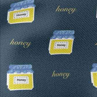 Sweet Honey In Pixel Style Waterproof Canvas