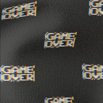 Pixel Style Game Over English Waterproof Canvas