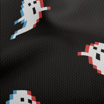 Pixel Style Ghost Athletic Mesh Flat Back