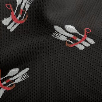 Pixel Style Tableware Athletic Mesh Flat Back