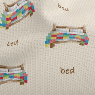 Pixel Style Colorful Bed Athletic Mesh Flat Back