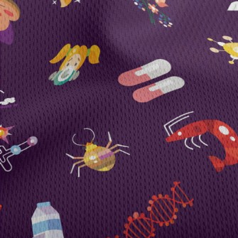 Allergy And Allergens Pattern Athletic Mesh Flat Back