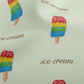 Pixel Style Colorful Popsicles Athletic Mesh Flat Back