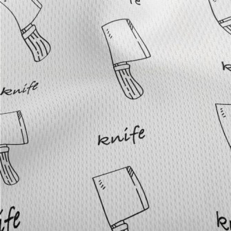 Kitchen Knife With Simple Line Athletic Mesh Flat Back