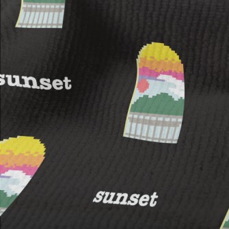 Beautiful Sunset In Pixel Styl Terry