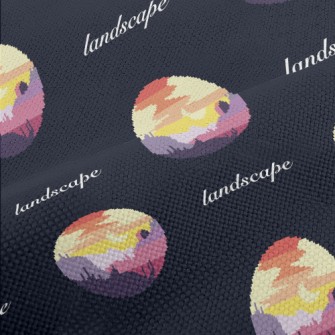 Beautiful Sunset In Pixel Styl Performance Linen