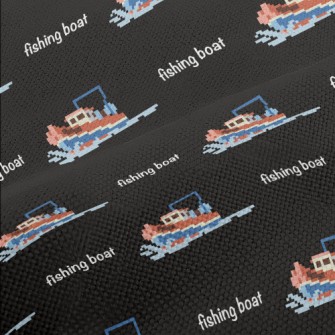 Pixel Style Fishing Boat Performance Linen