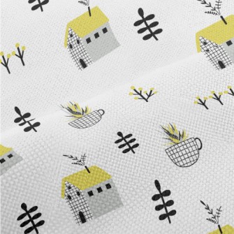 Simple Style House Teacup Performance Linen