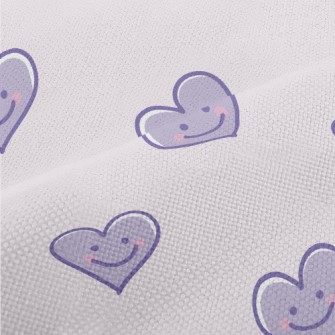 Cute Purple Smiling Love Heart Performance Linen
