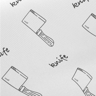 Kitchen Knife With Simple Line Twill