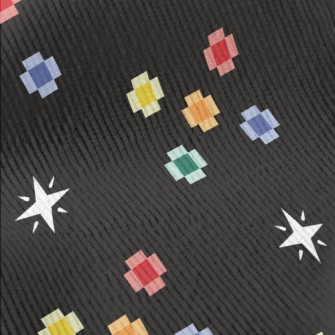 Pixel Style Colorful Flowers Standard Corduroy